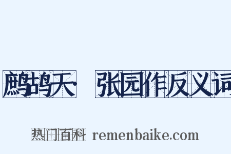 鹧鸪天·张园作反义词是什么意思的图片